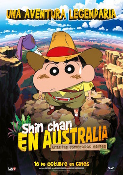 Cartell de la pel·lícula: Shin Chan en Australia. Tras las esmeraldas verdes